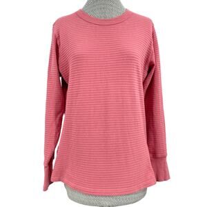 Big Bud Press Pink Honeycomb Thermal Raspberry Long Sleeve Tee BBP Top Size XS